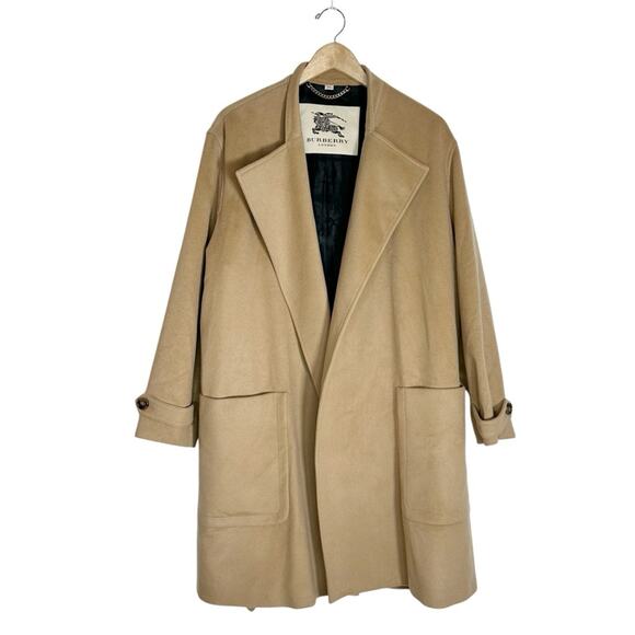 BURBERRY Heronsby Wool & Cashmere Patch Pocket Wrap Coat - Picture 6 of 14